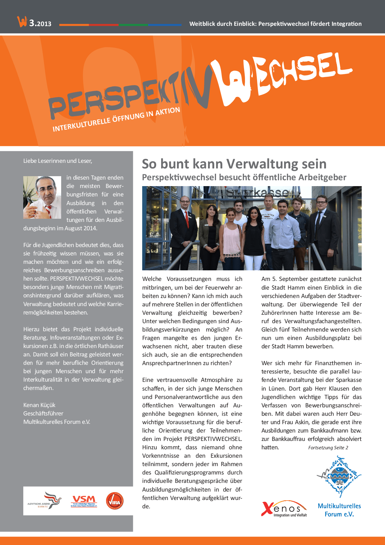 Cover von Perspektivwechsel. Interkulturelle Öffnung in Aktion 3.2013
