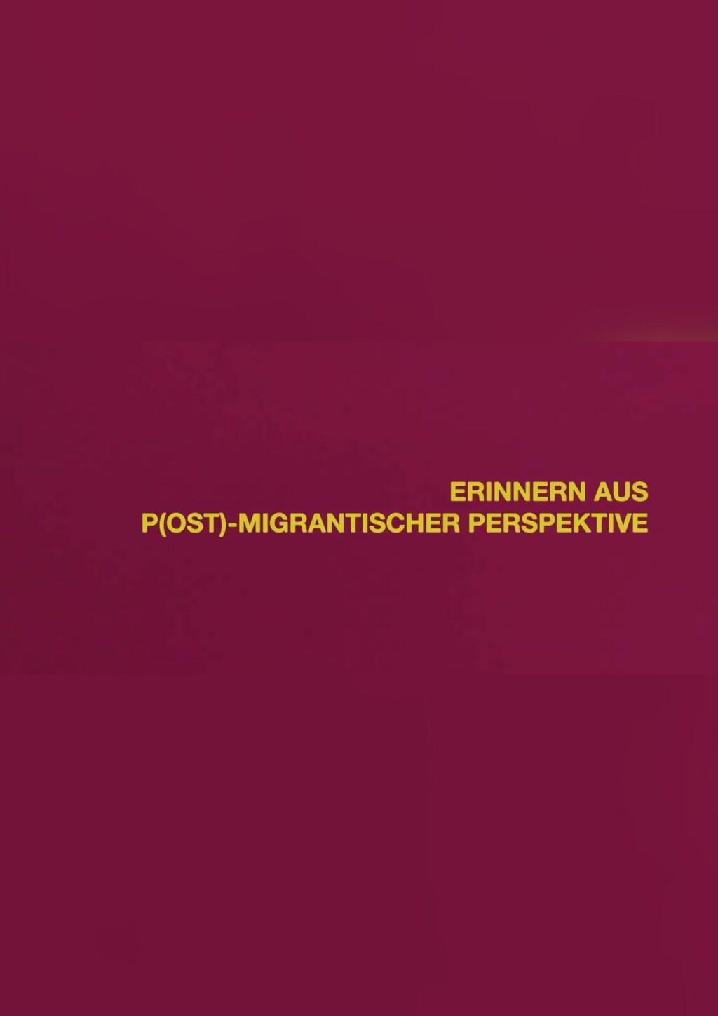 Cover von Erinnern aus postmigrantischer Perspektive