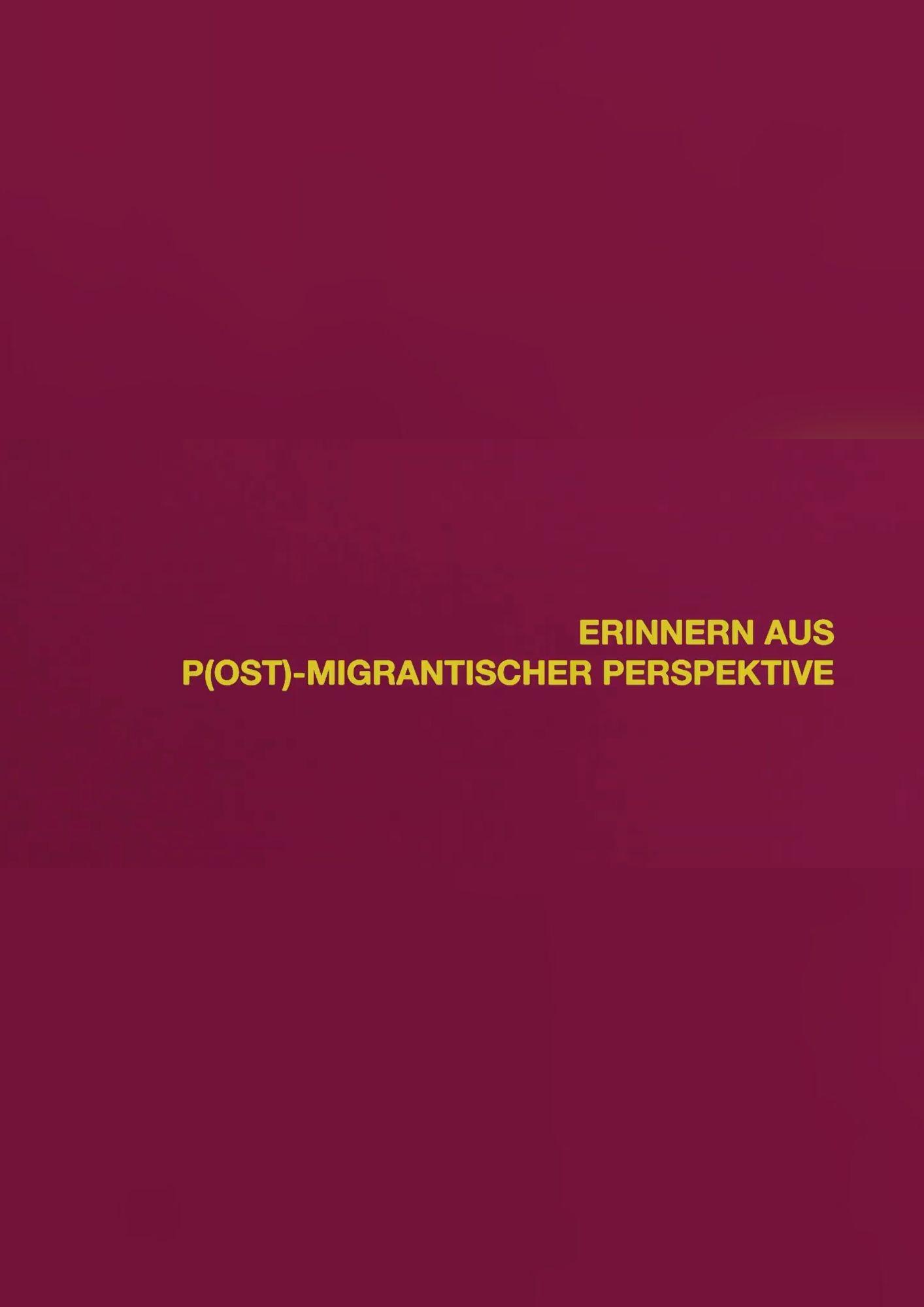 Cover von Erinnern aus postmigrantischer Perspektive