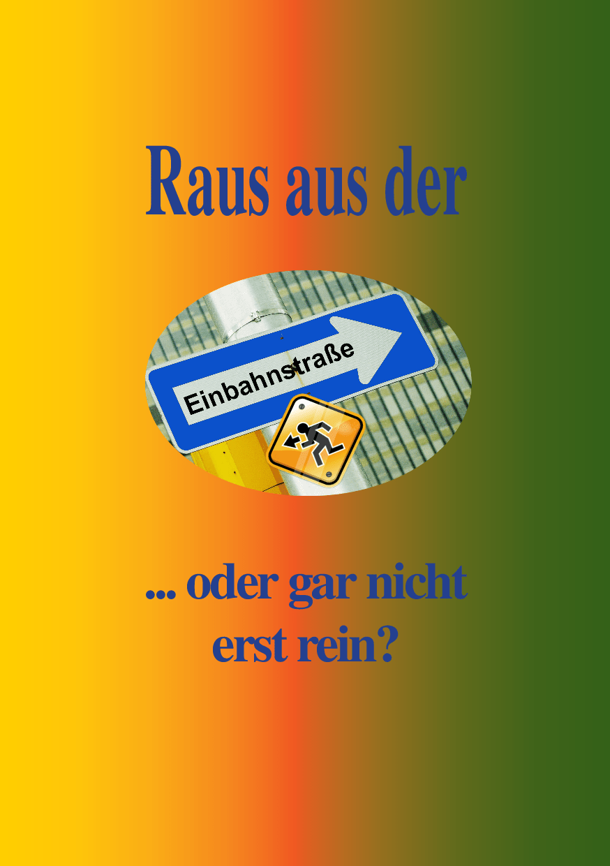 Cover von Raus aus der Einbahnstraße … oder gar nicht erst rein?