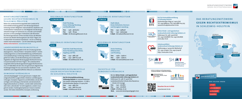 Cover von Das Beratungsnetzwerk gegen Rechtsextremismus in Schleswig-Holstein