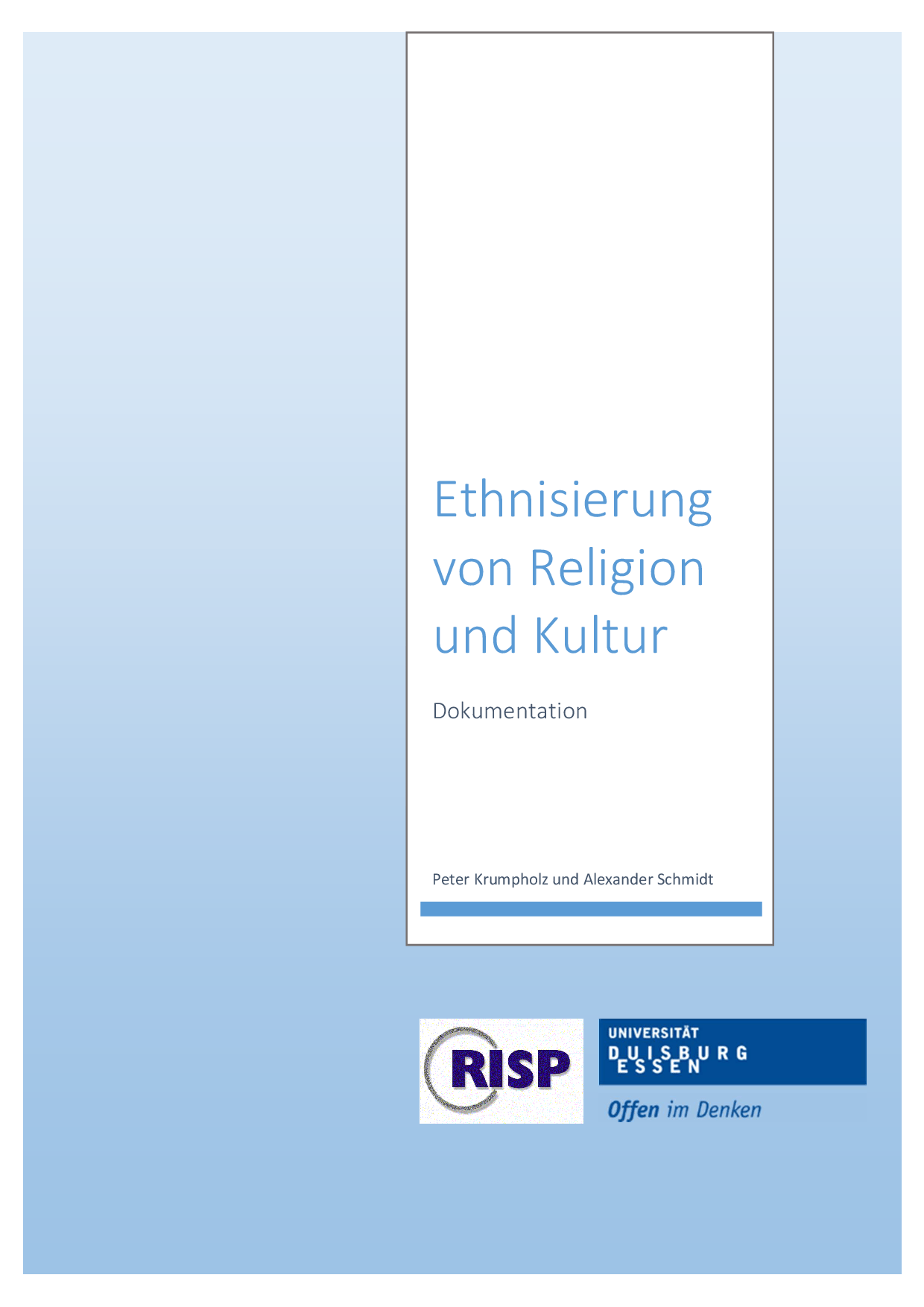 Cover von Ethnisierung von Religion und Kultur