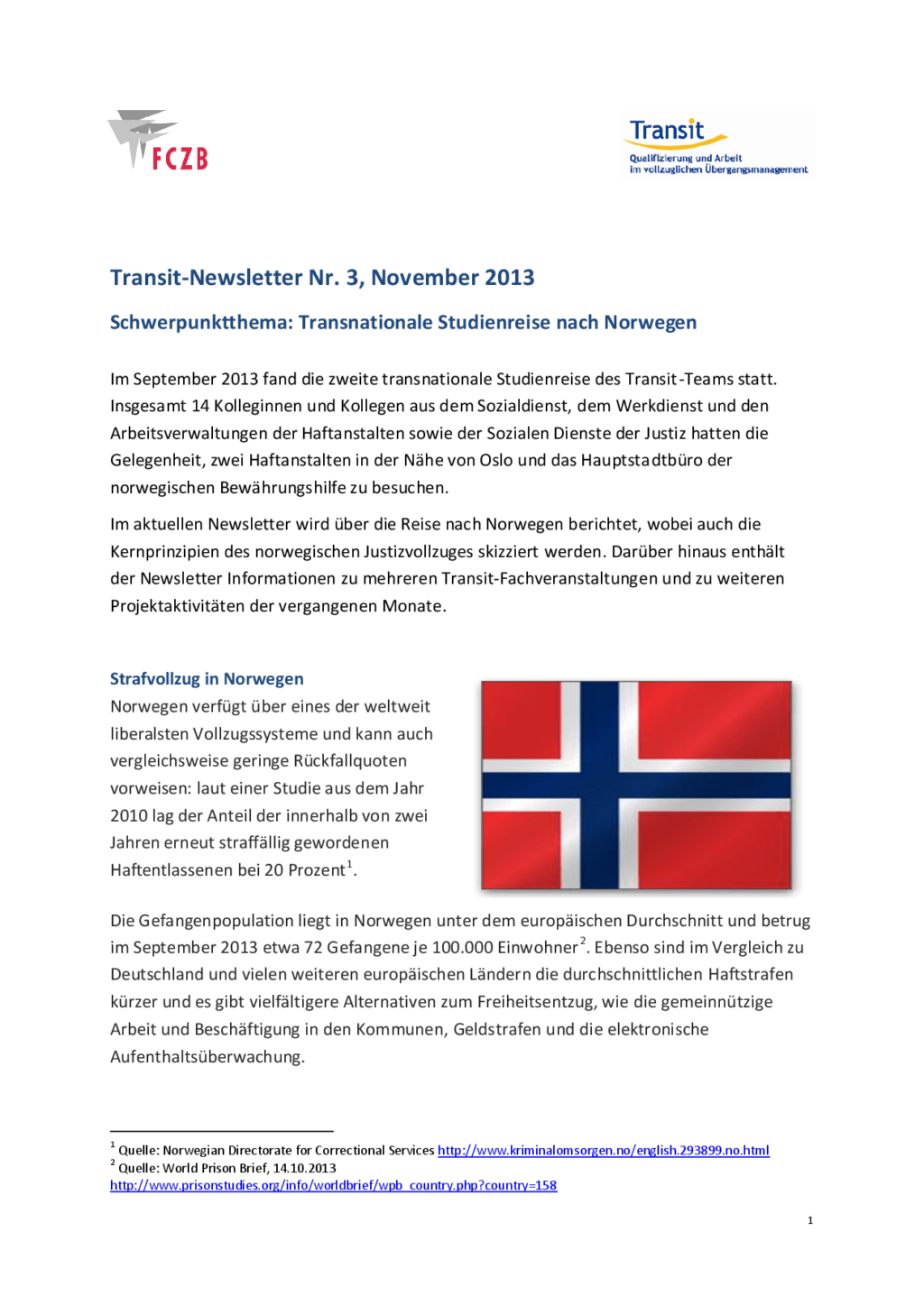 Cover von Transit – Newsletter Nr. 3, November 2013
