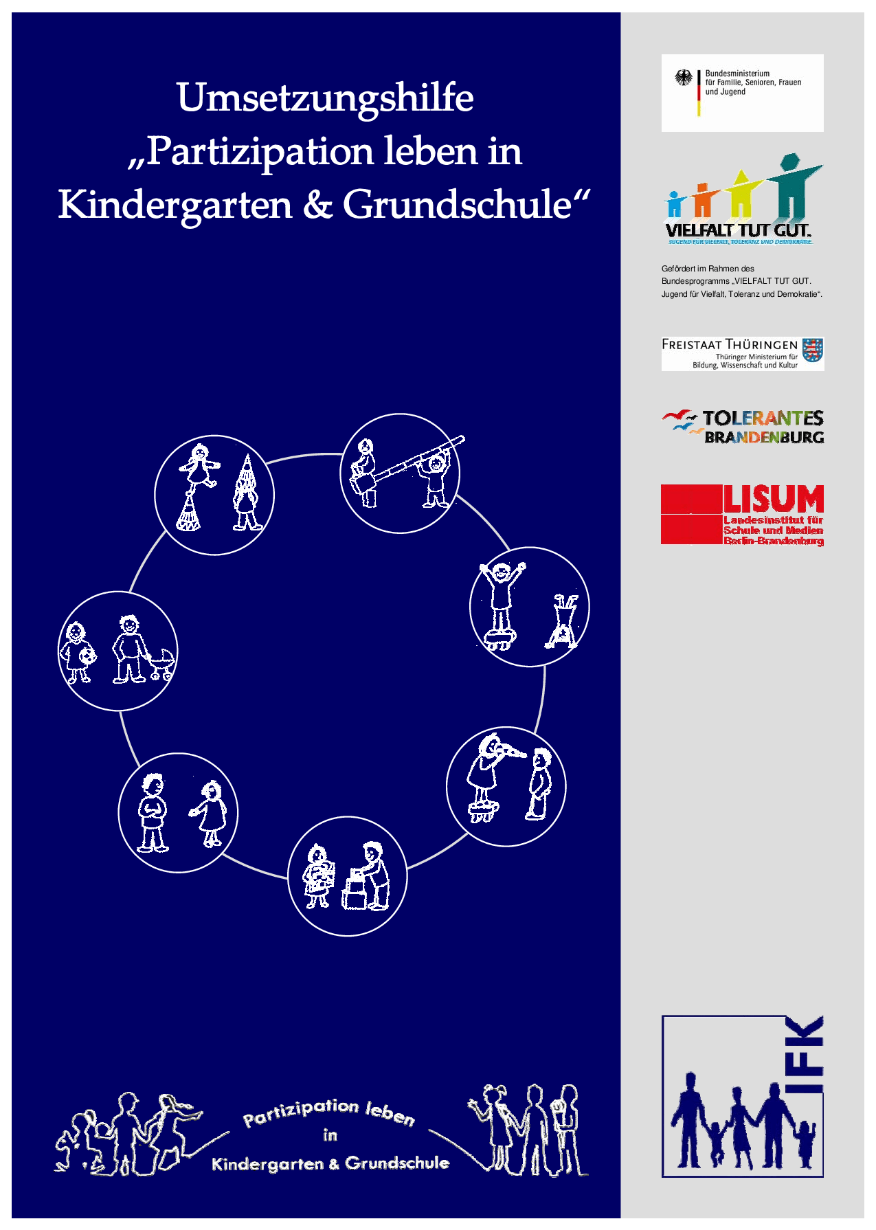 Cover von Umsetzungshilfe "Partizipation leben in Kindergarten & Grundschule"