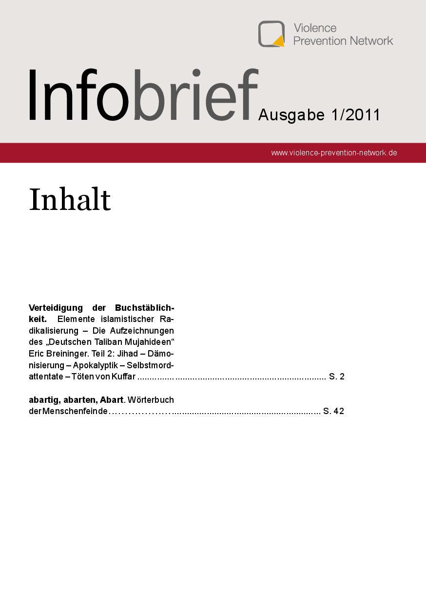 Cover von Infobrief Ausgabe 01/2011