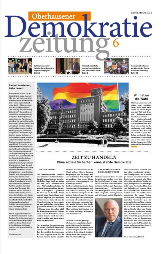 Cover von 6. Ausgabe der Oberhausener Demokratiezeitung