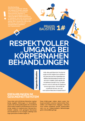 Cover von Praxisbaustein #1: Respektvoller Umgang bei körpernahen Behandlungen