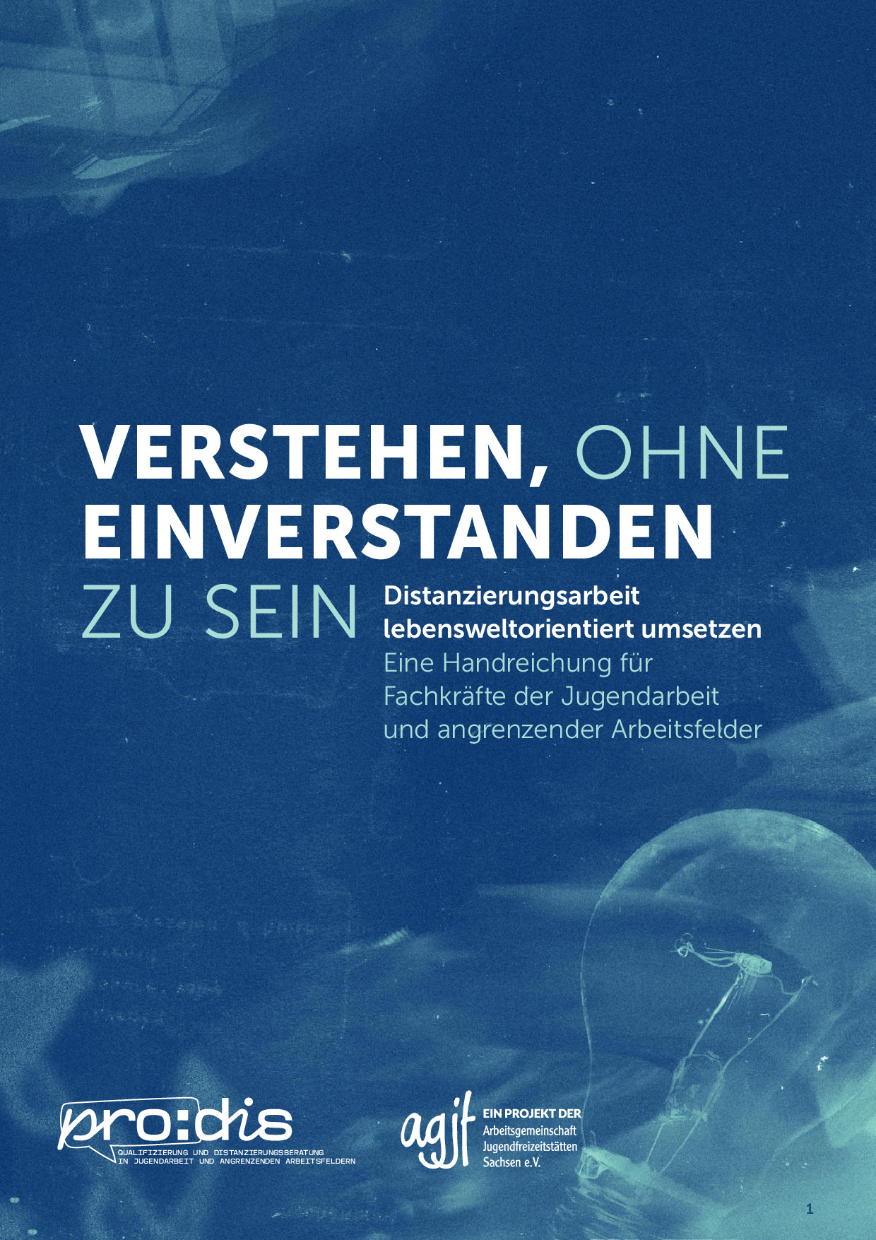 Cover von Verstehen, ohne Einverstanden zu sein. Distanzierungsarbeit lebensweltorientiert umsetzen. Eine Handreichung für Fachkräfte der Jugendarbeit und angrenzender Arbeitsfelder