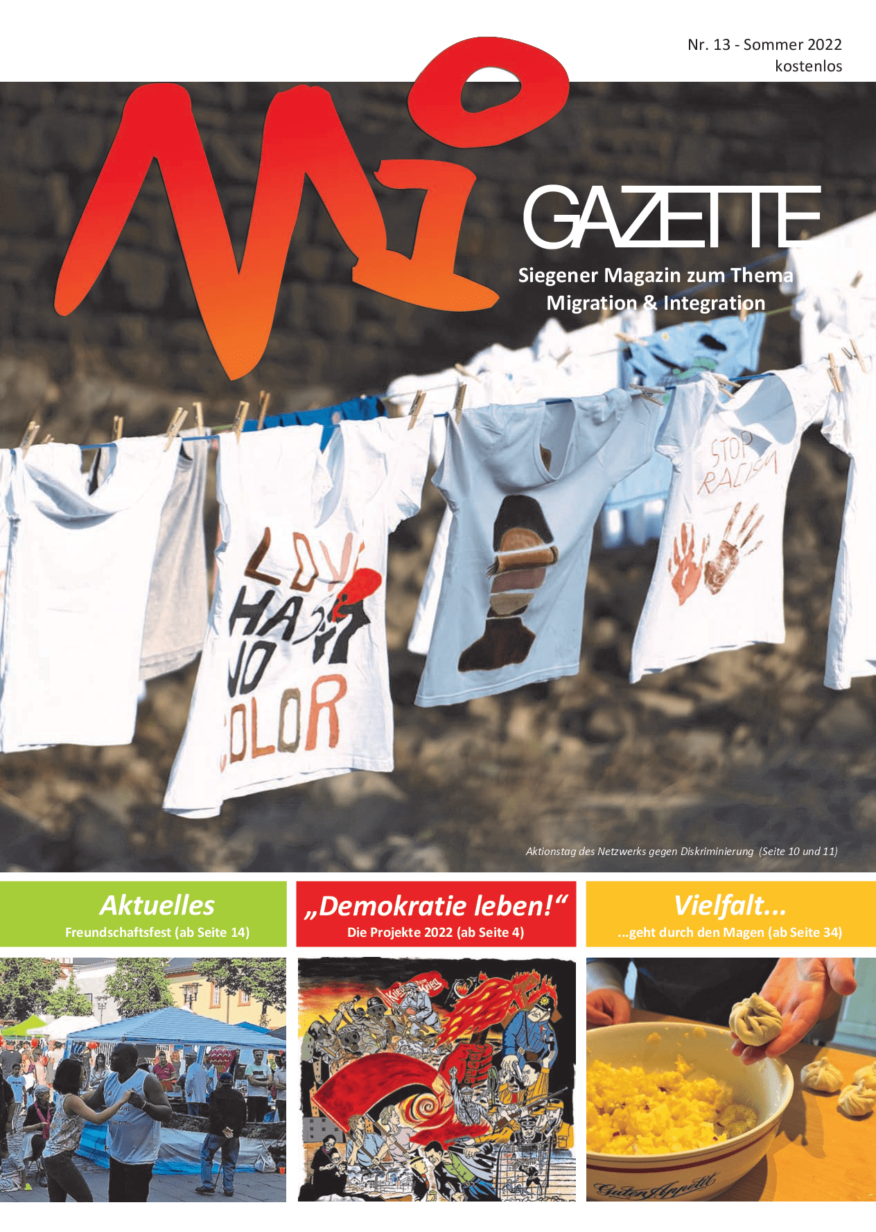 Cover von Migazette Nr. 13. Siegener Magazin zum Thema Migration & Integration