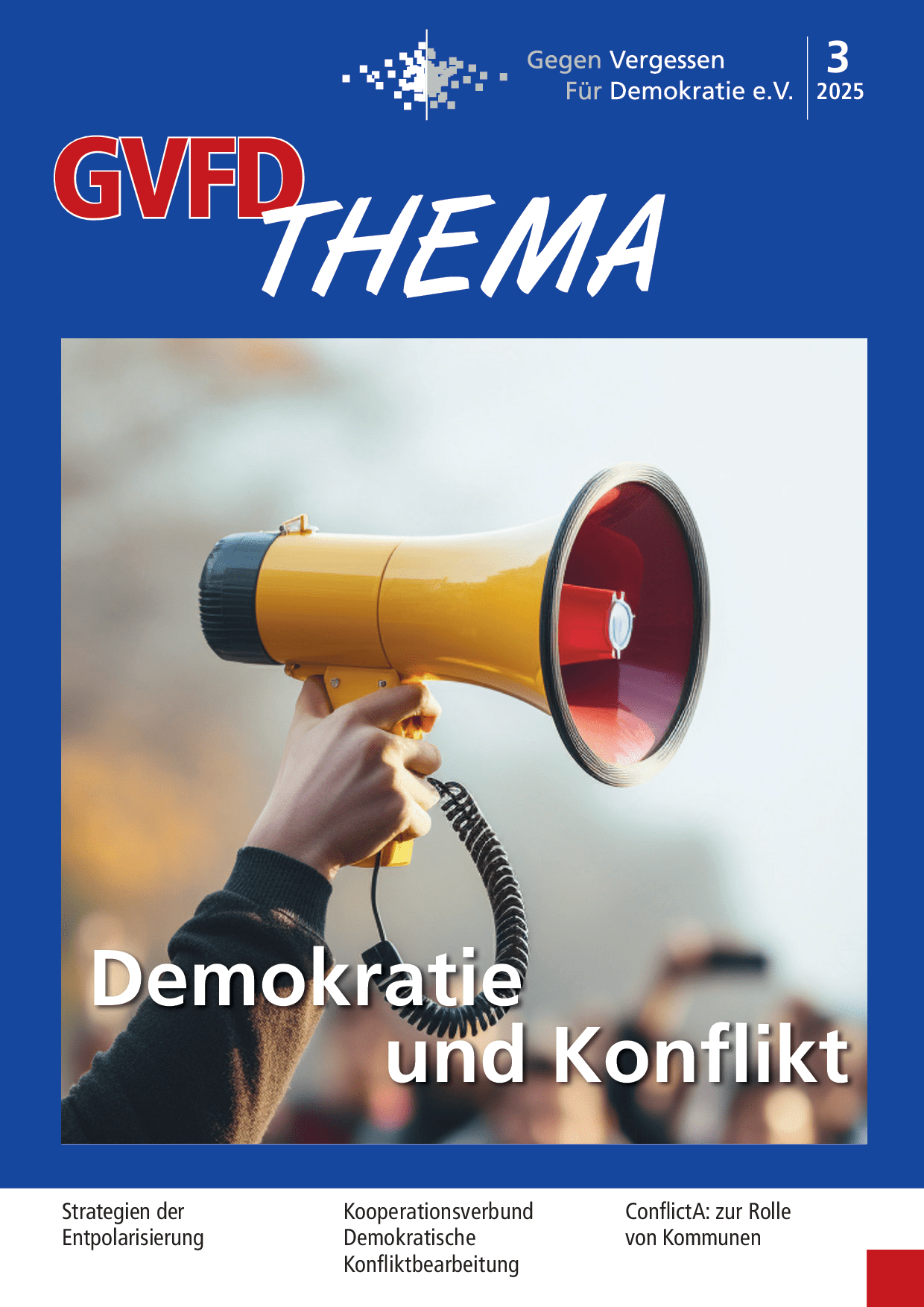 Cover von GVFD Thema 3/2025: Demokratie und Konflikt