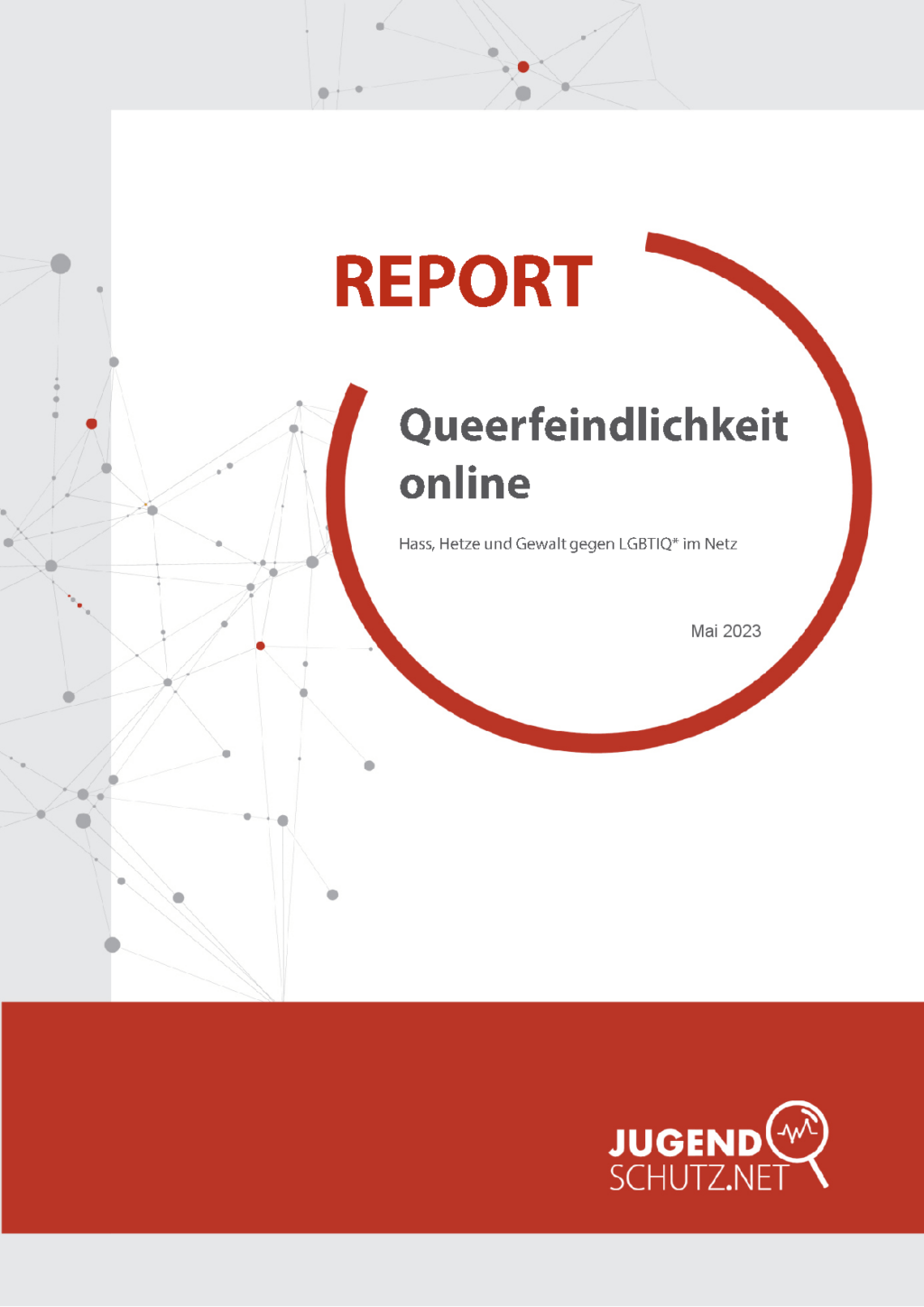 Cover von Report: Queerfeindlichkeit online. Hass, Hetze und Gewalt gegen LGBTIQ* im Netz