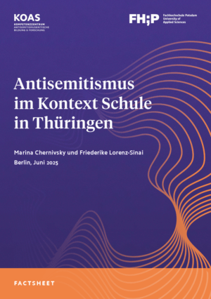 Cover von Factsheet: Antisemitismus im Kontext Schule in Thüringen
