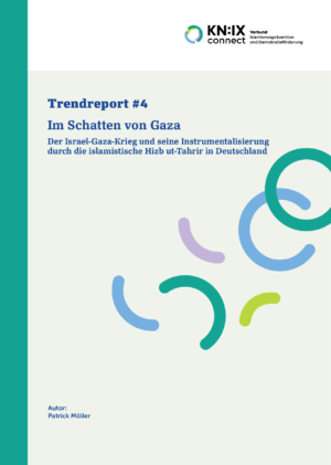 Cover von Trendreport #4: Im Schatten von Gaza. Der Israel-Gaza-Krieg und seine Instrumentalisierung durch die islamistische Hizb ut-Tahrir in Deutschland