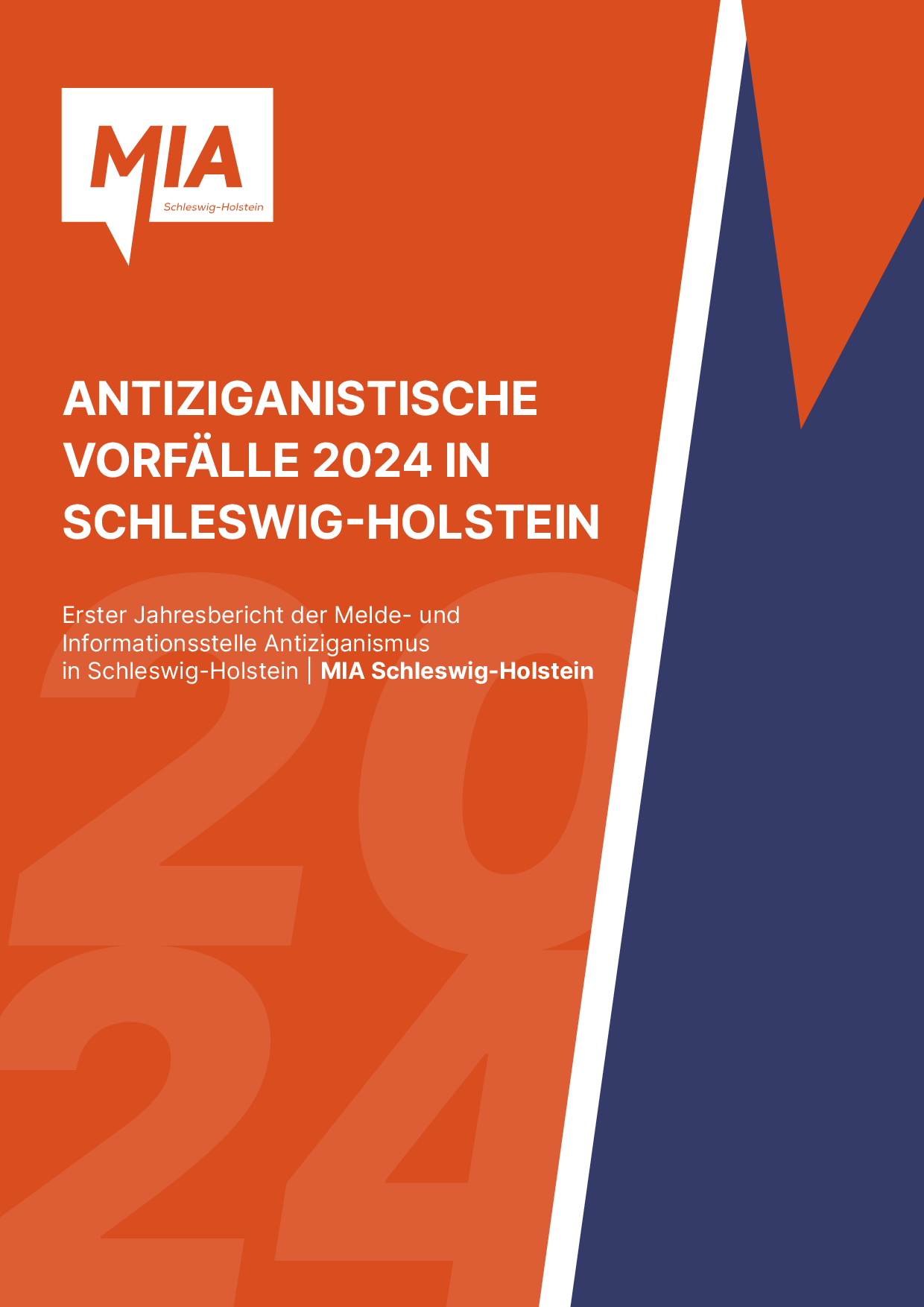 Cover von Antiziganistische Vorfälle in Schleswig-Holstein. Erster Jahresbericht der Melde- und Informationsstelle Antiziganismus in Schleswig-Holstein | MIA Schleswig-Holstein