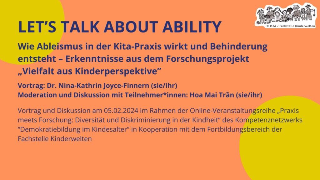 Let's Talk about Ability